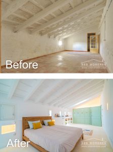 Fotografías Reales – Antes y Después de Nuestra Reforma Espacios interiores, finca rústica en Menorca. Antes y Después – Reforma Exclusiva por Ses Moreres.